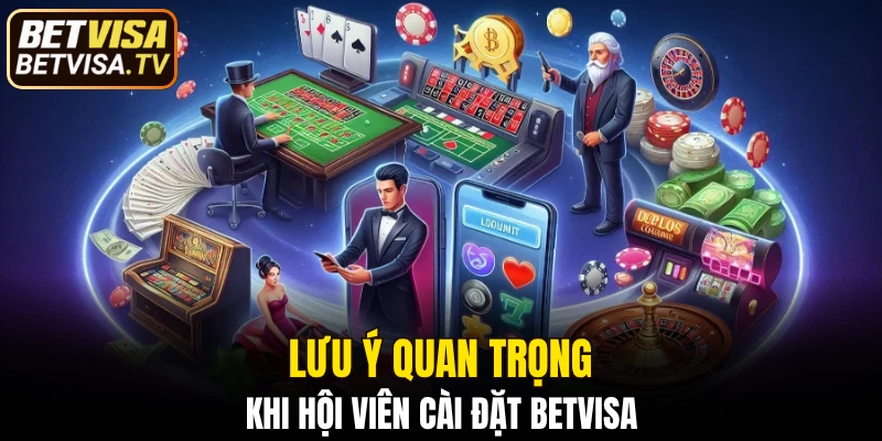 Lưu ý quan trọng khi hội viên cài đặt BETVISA